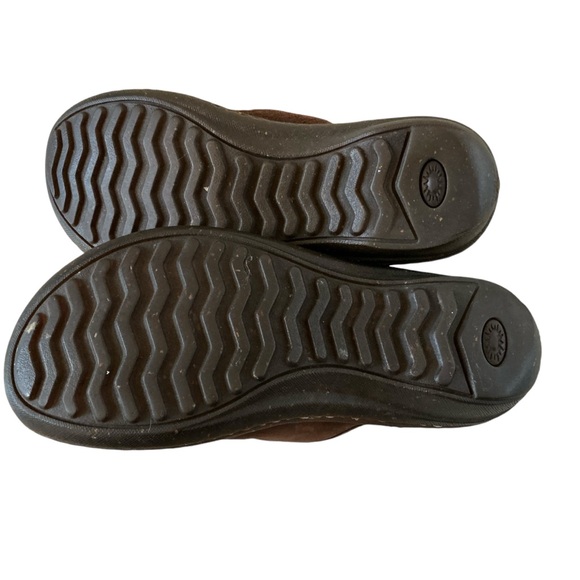 Ugg Kohala brown leather clogs sheepskinn lined size 6 women’s outdoor slippers - Picture 7 of 8